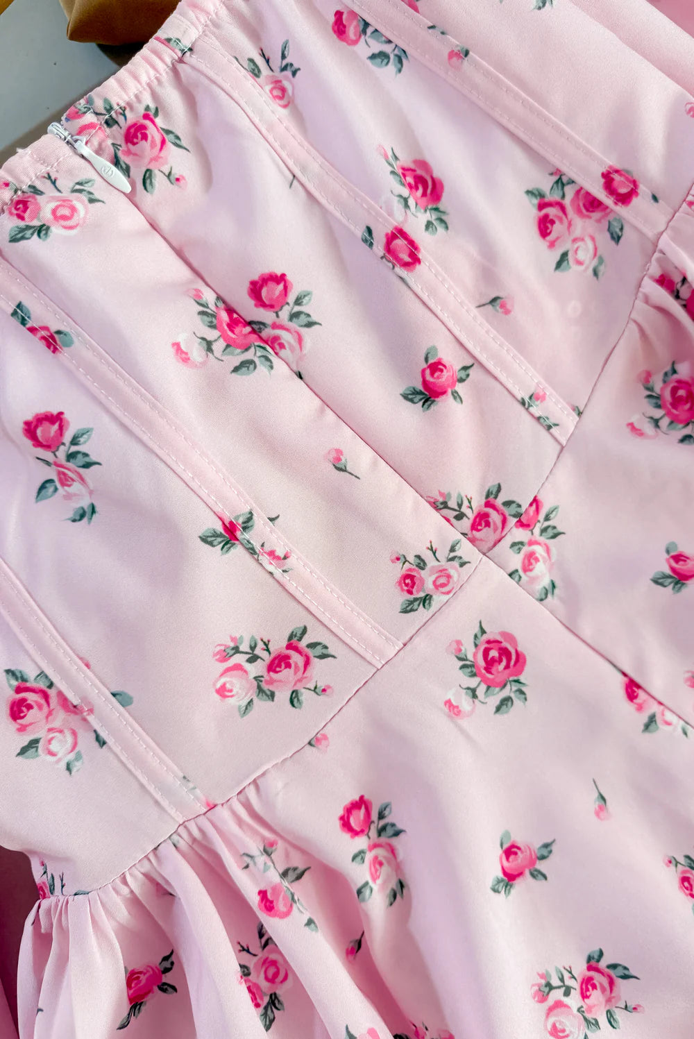 Vestido Priscilla Valentine Flores Rosa