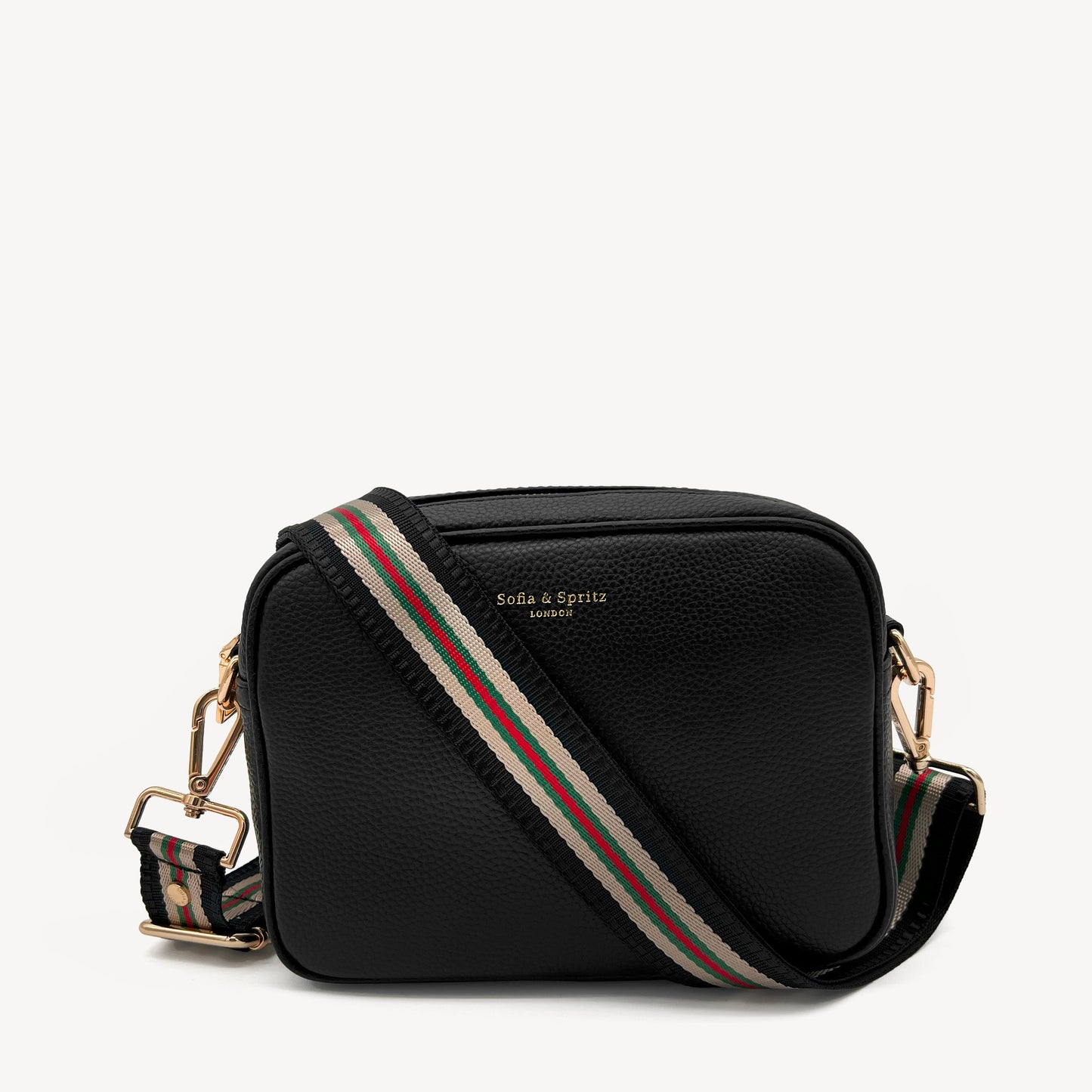 Colección de correas negras y doradas