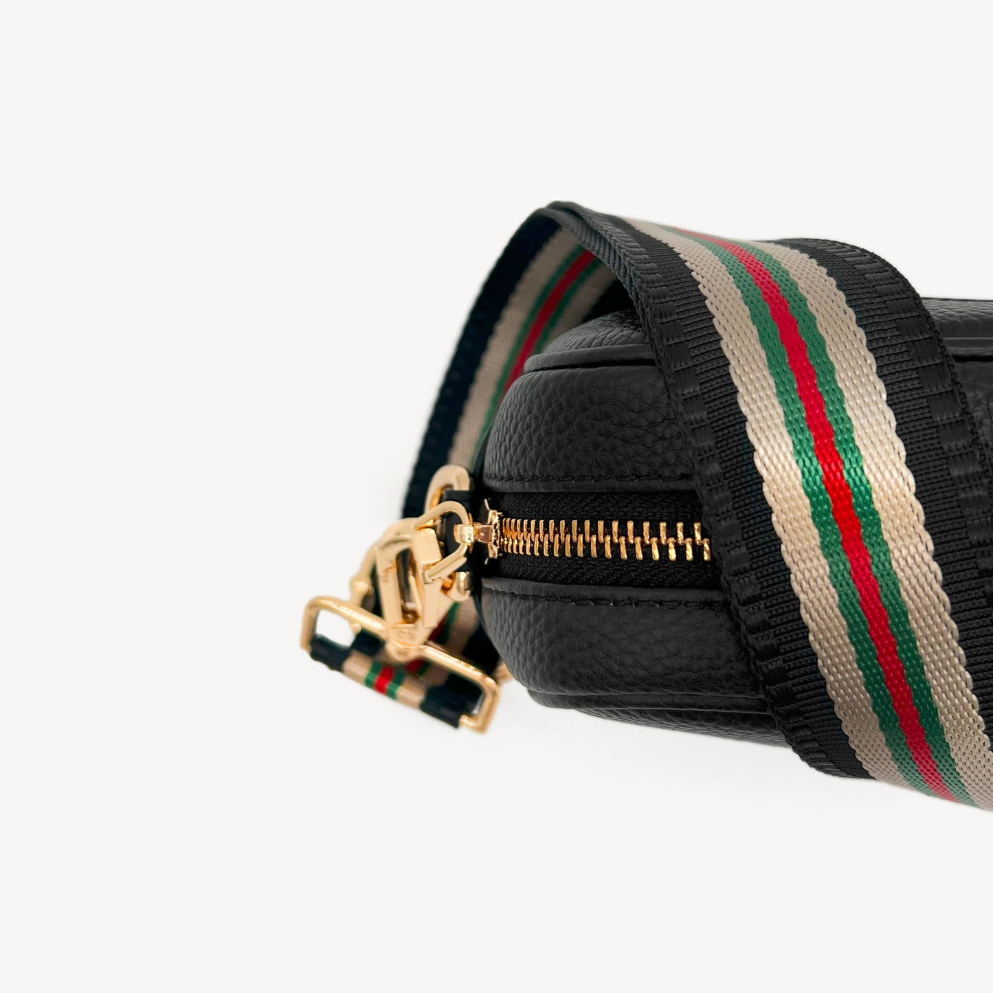 Colección de correas negras y doradas