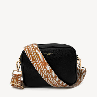 Correa azteca de rayas beige y blanco - accesorio boho chic