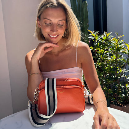Bolso bandolera Alba en naranja vibrante