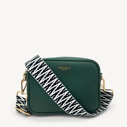 Correa en zigzag negro y blanco, audaz