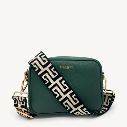 Correa griega en negro y piedra - Estilo elegante y audaz