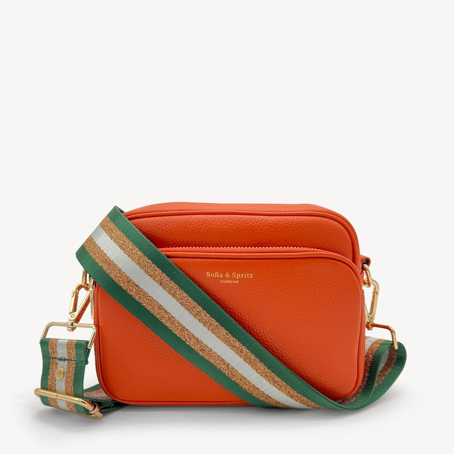 Correa con franja de purpurina verde y dorada - Accesorio brillante para cualquier conjunto