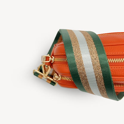 Correa con franja de purpurina verde y dorada - Accesorio brillante para cualquier conjunto