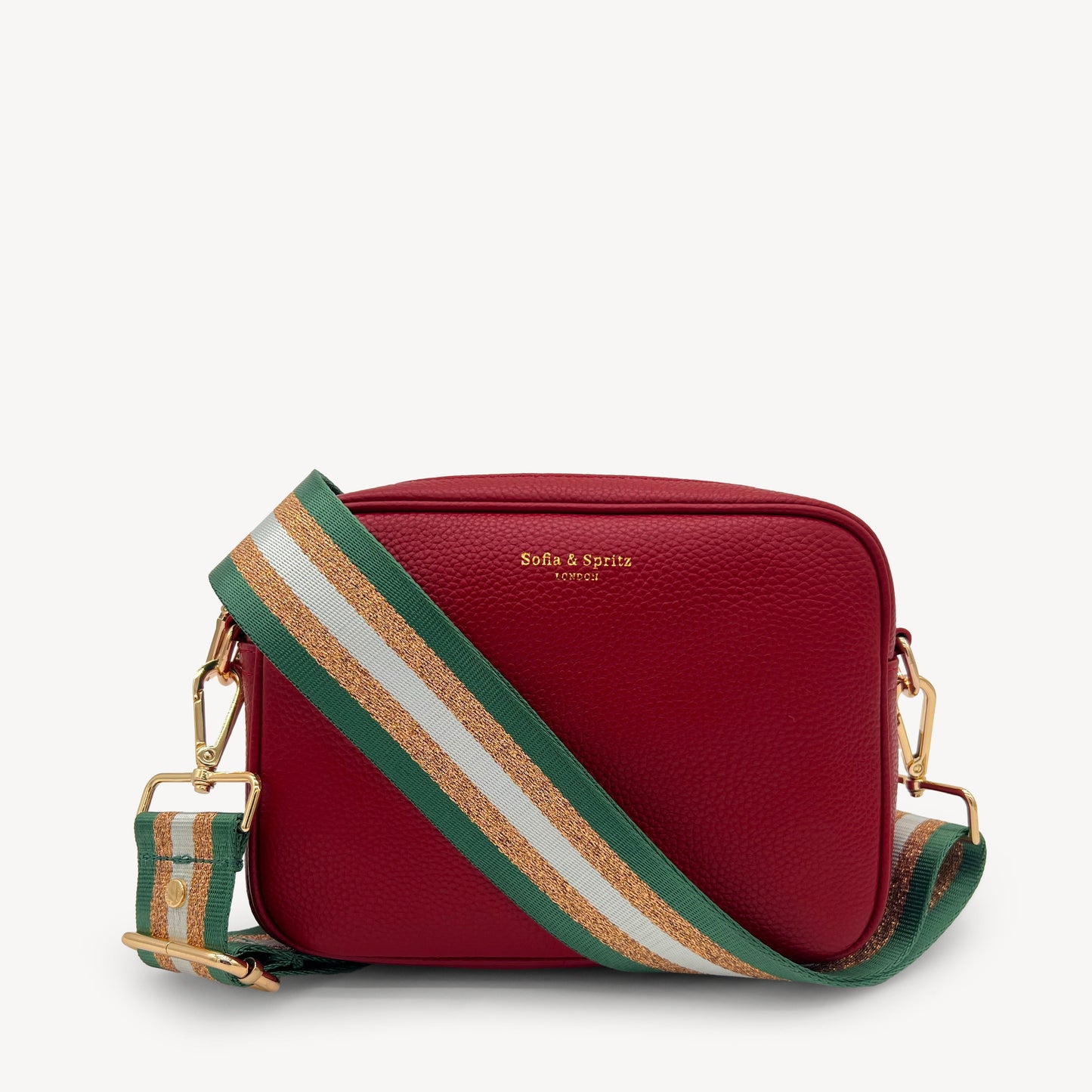Correa con franja de purpurina verde y dorada - Accesorio brillante para cualquier conjunto