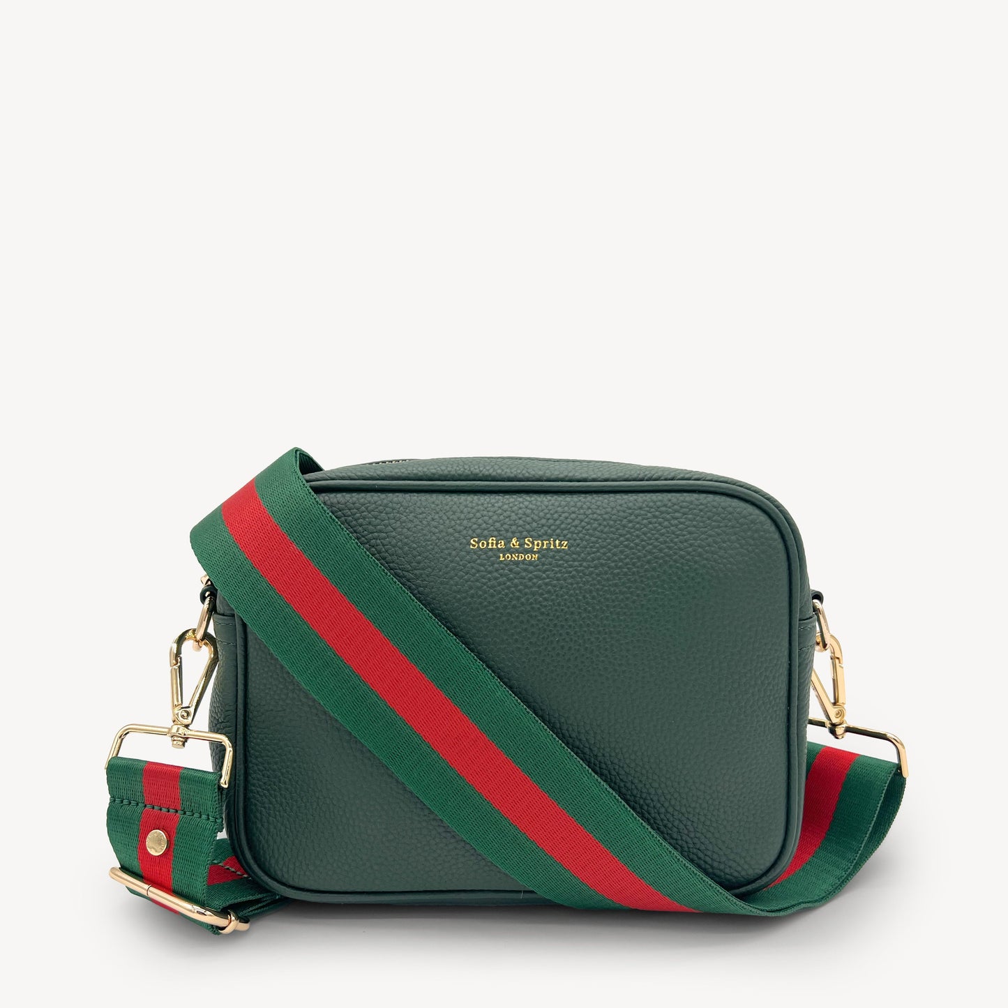 Correa de rayas verdes y rojas vibrante - Accesorio audaz y llamativo