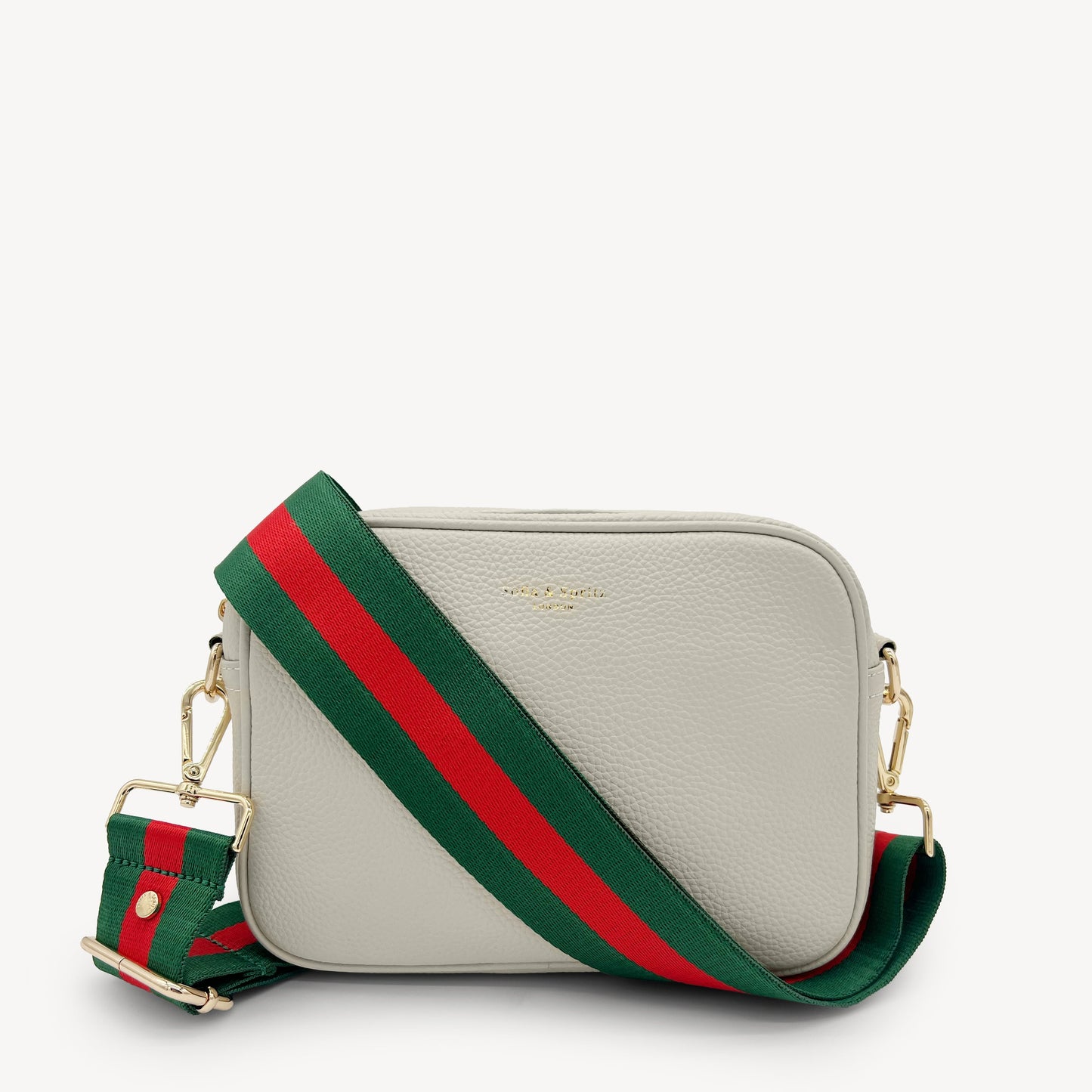 Correa de rayas verdes y rojas vibrante - Accesorio audaz y llamativo
