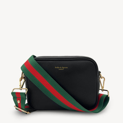 Correa de rayas verdes y rojas vibrante - Accesorio audaz y llamativo