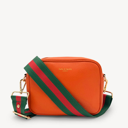 Correa de rayas verdes y rojas vibrante - Accesorio audaz y llamativo