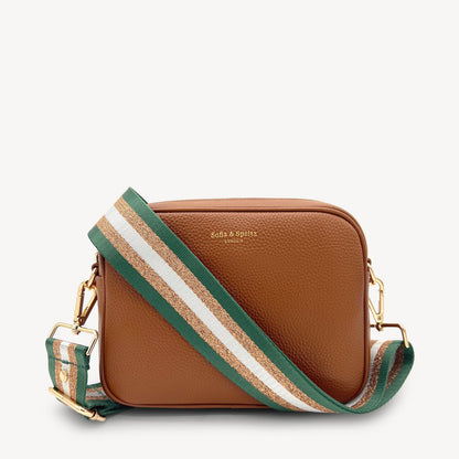 Correa con franja de purpurina verde y dorada - Accesorio brillante para cualquier conjunto