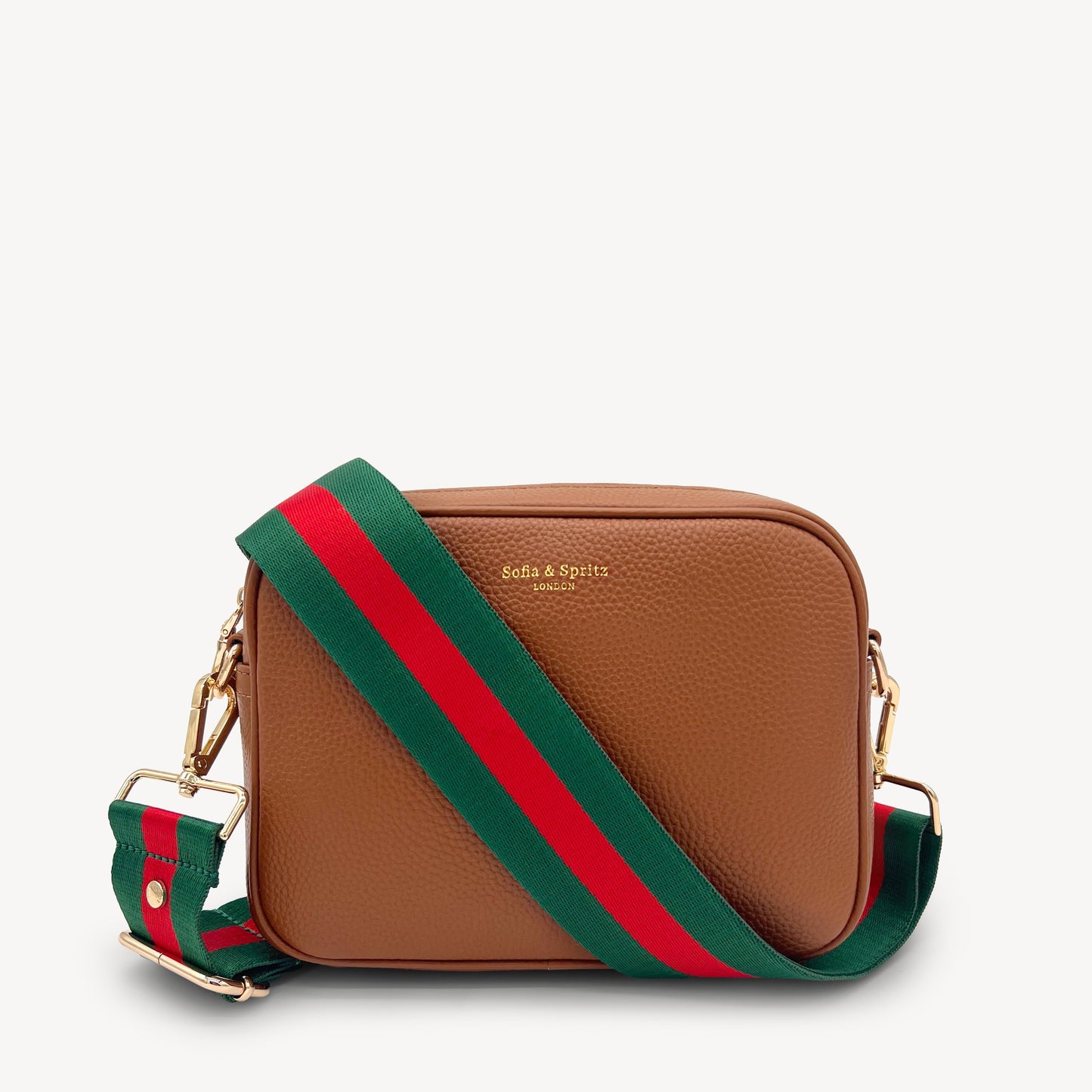 Correa de rayas verdes y rojas vibrante - Accesorio audaz y llamativo