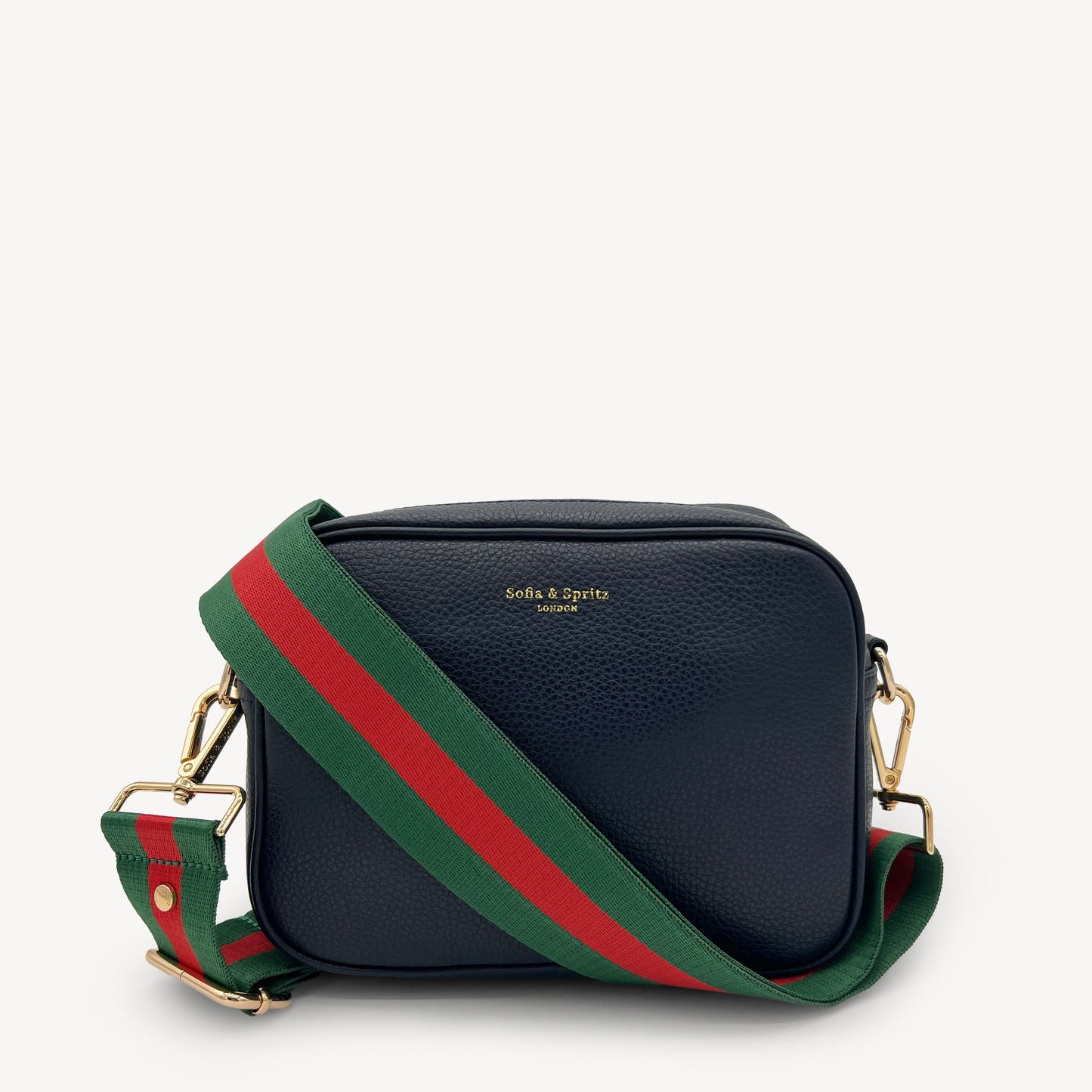 Correa de rayas verdes y rojas vibrante - Accesorio audaz y llamativo