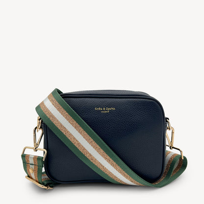 Correa con franja de purpurina verde y dorada - Accesorio brillante para cualquier conjunto
