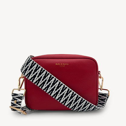 Correa en zigzag negro y blanco, audaz
