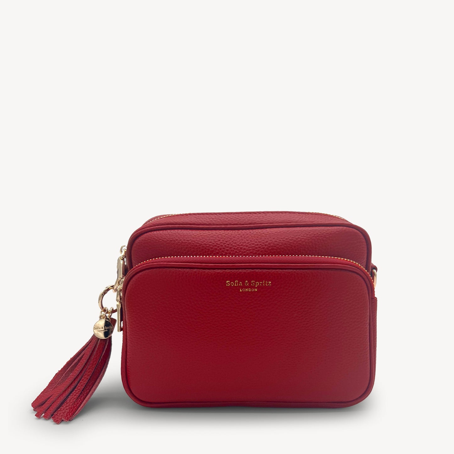 Bolso bandolera Alba en rojo cereza profundo e intenso