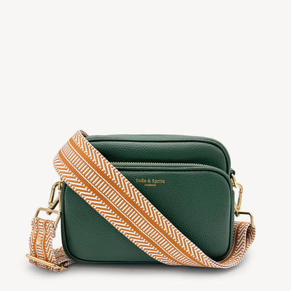 Correa azteca de rayas beige y blanco - accesorio boho chic