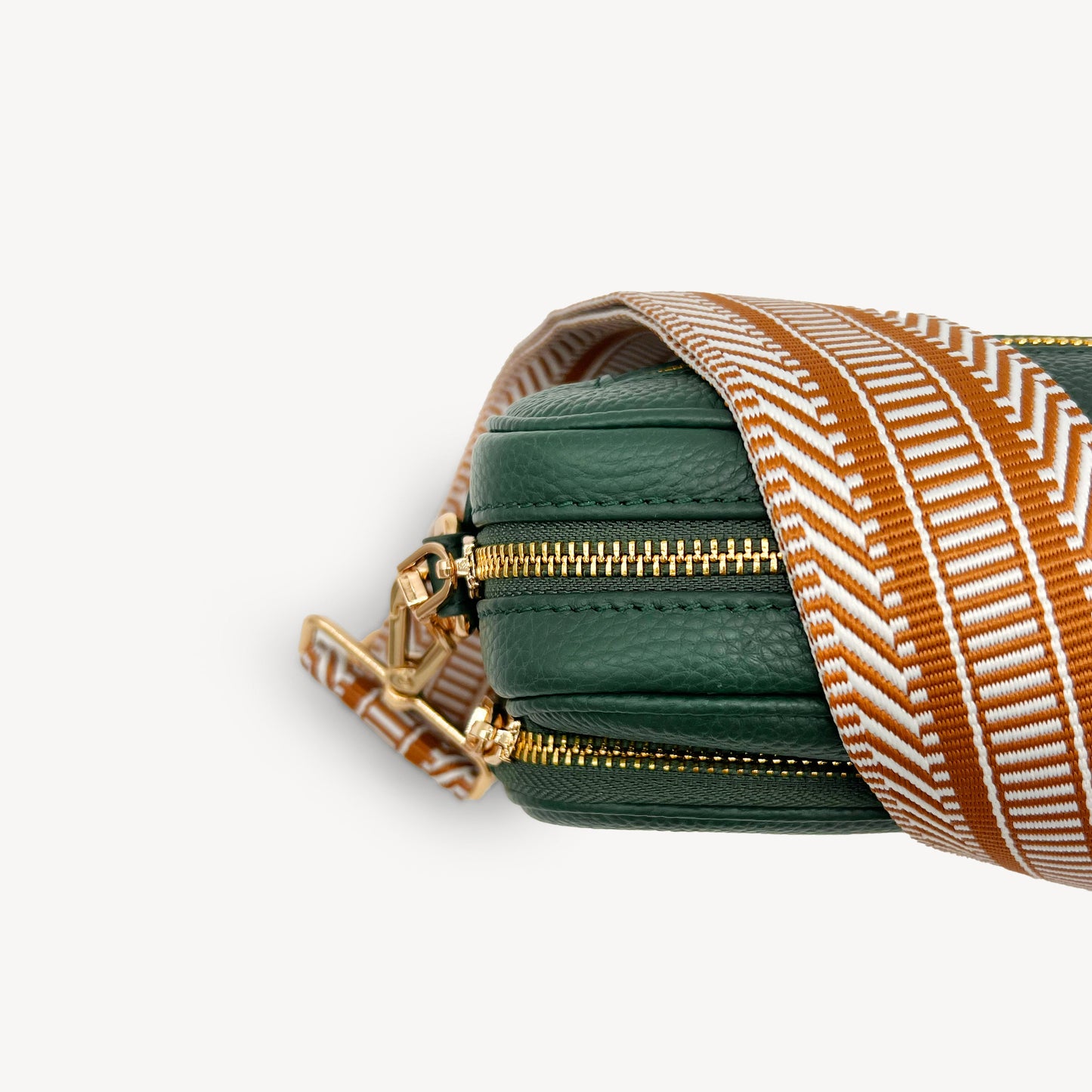 Correa azteca de rayas beige y blanco - accesorio boho chic