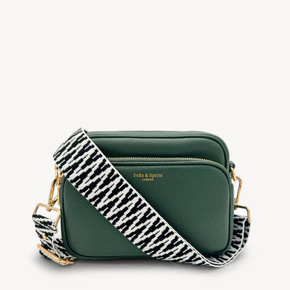 Correa en zigzag negro y blanco, audaz