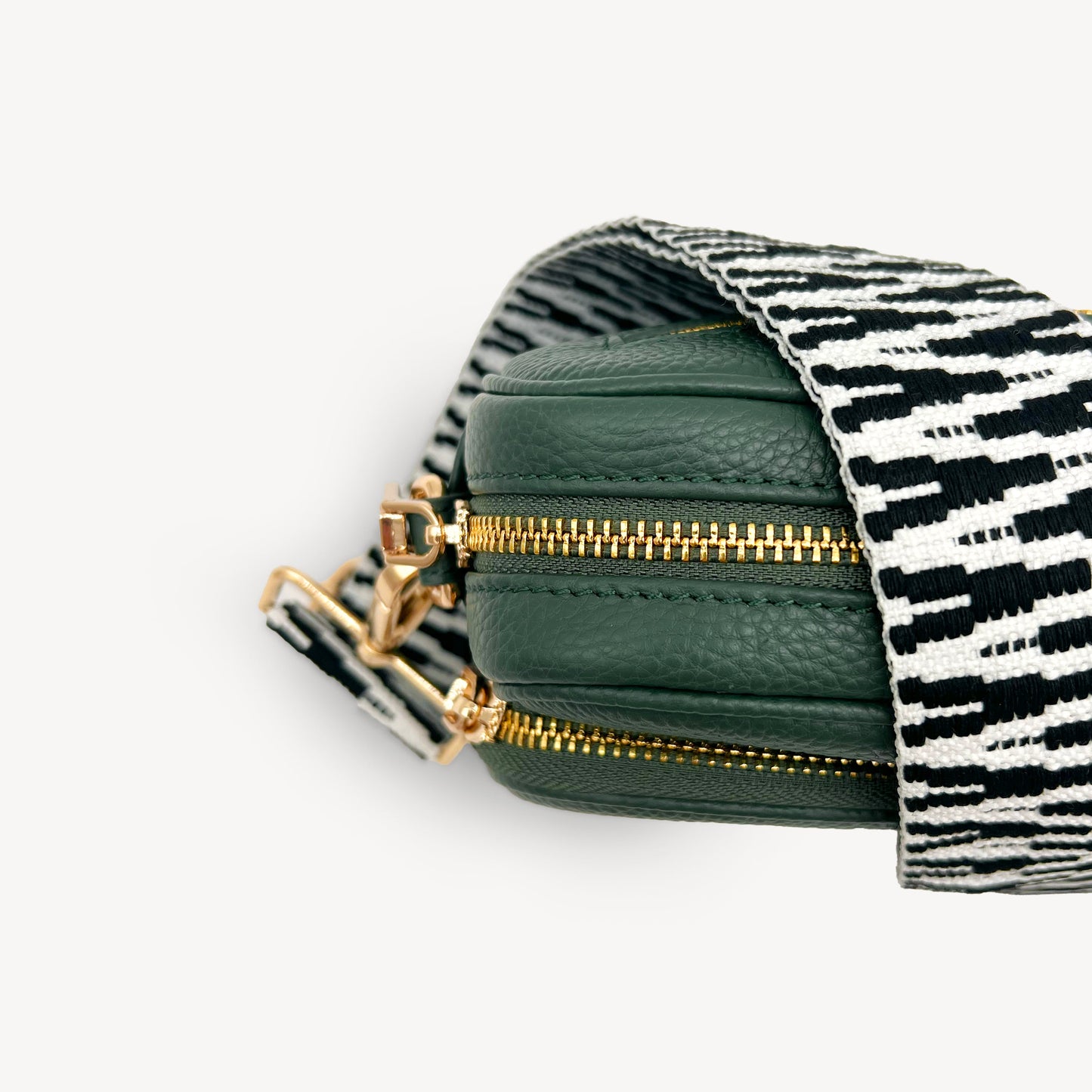 Correa en zigzag negro y blanco, audaz