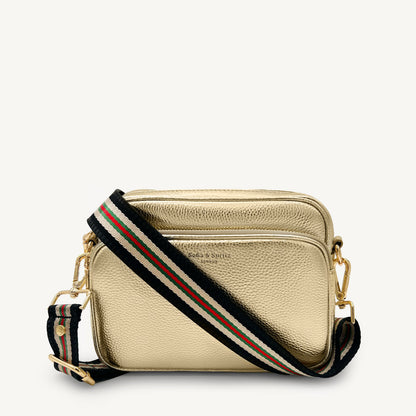 Colección de correas negras y doradas