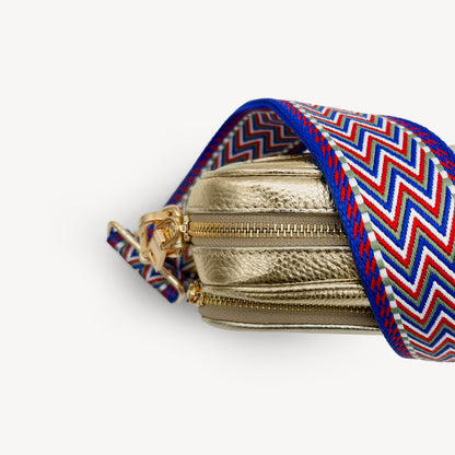 Correas con diseño azteca azul y rojo - Set surtido
