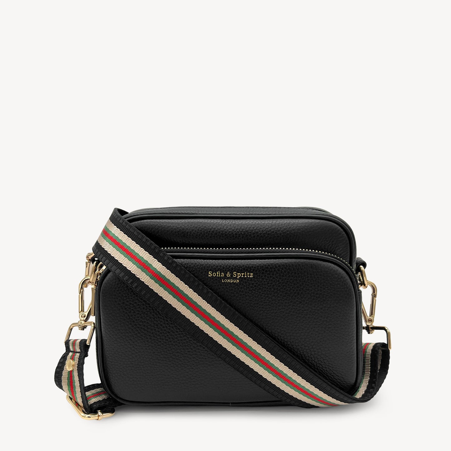 Colección de correas negras y doradas