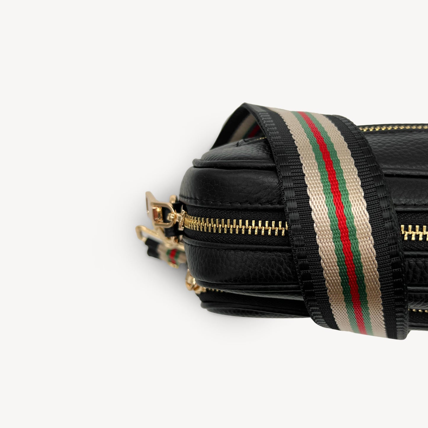 Colección de correas negras y doradas