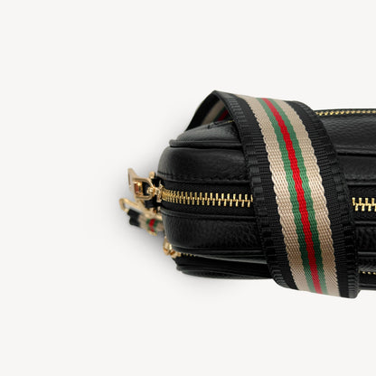 Colección de correas negras y doradas