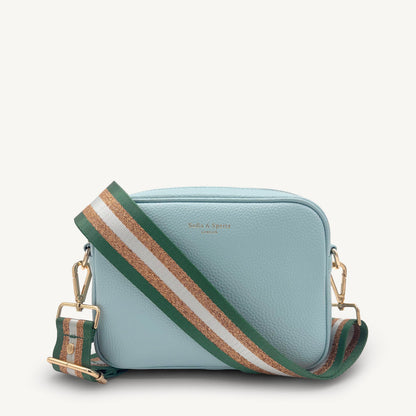 Correa con franja de purpurina verde y dorada - Accesorio brillante para cualquier conjunto