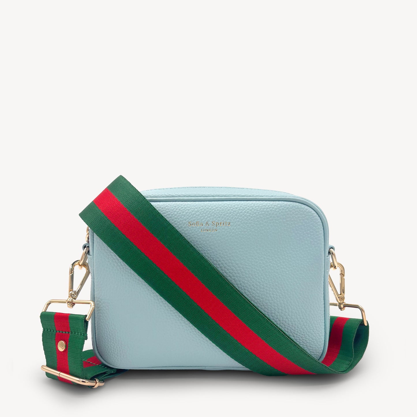 Correa de rayas verdes y rojas vibrante - Accesorio audaz y llamativo