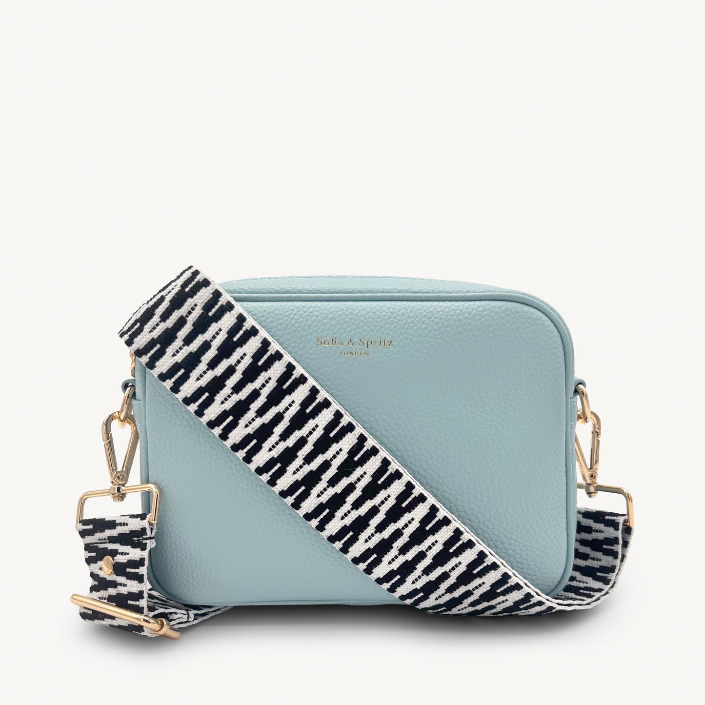 Correa en zigzag negro y blanco, audaz