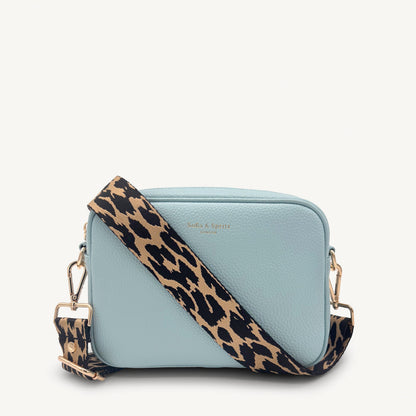 Correa negro y beige con estampado de leopardo - Accesorio elegante con estampado de leopardo