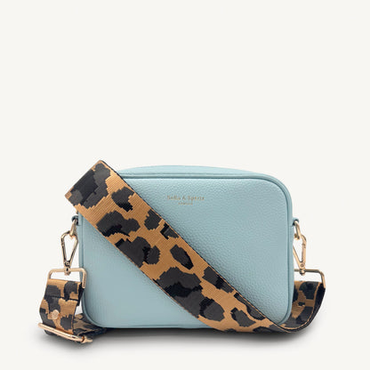 Correa dorada y gris con estampado de leopardo - Accesorio de lujo