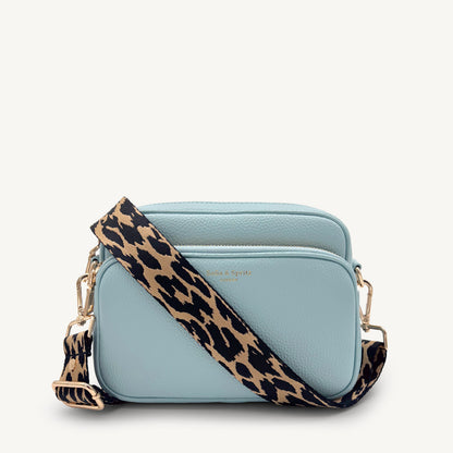 Correa negro y beige con estampado de leopardo - Accesorio elegante con estampado de leopardo