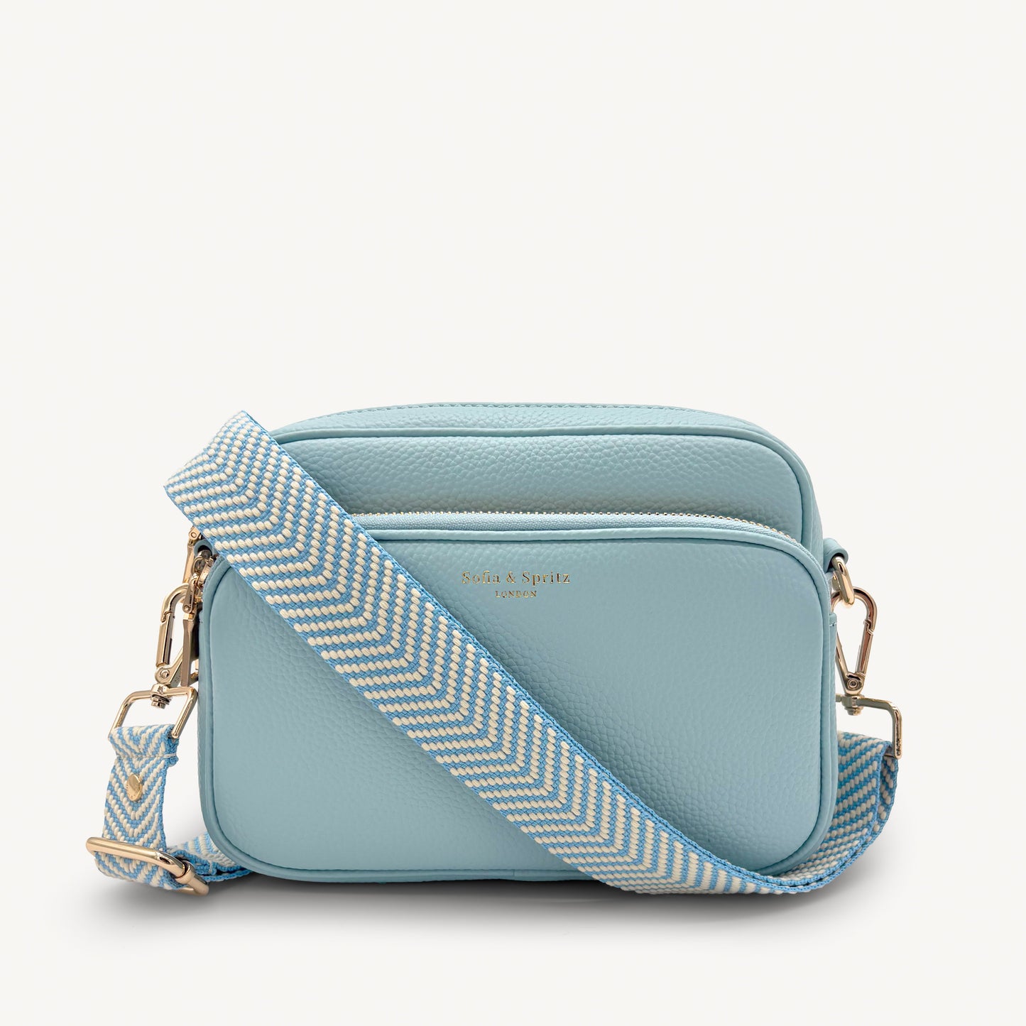 Bolso bandolera Alba azul cielo – elegante, de uso diario y con manos libres