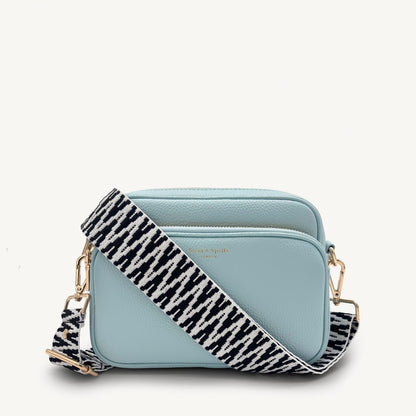 Correa en zigzag negro y blanco, audaz