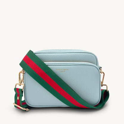 Correa de rayas verdes y rojas vibrante - Accesorio audaz y llamativo