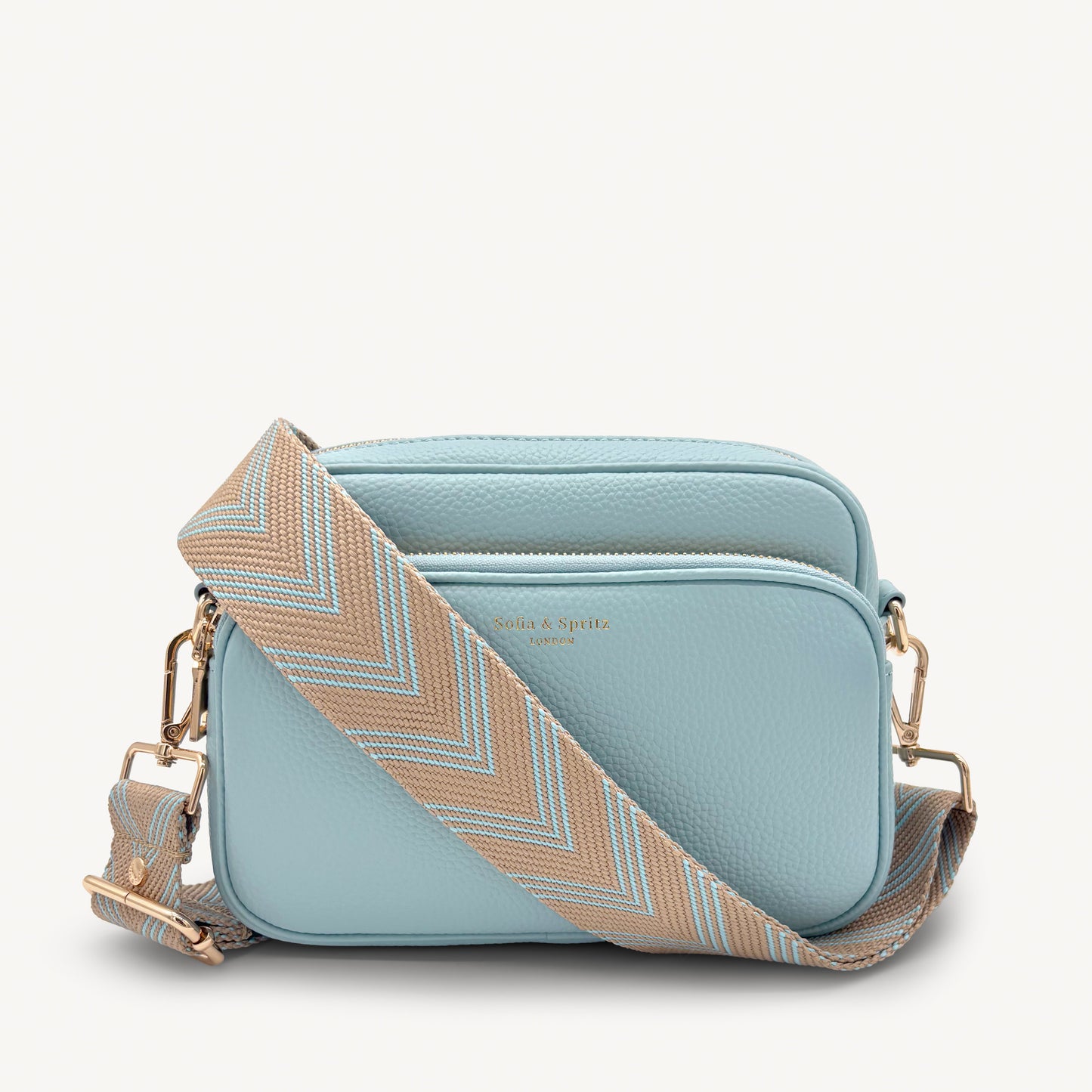 Correa de flecha azul claro y arena – Toque elegante y sutil