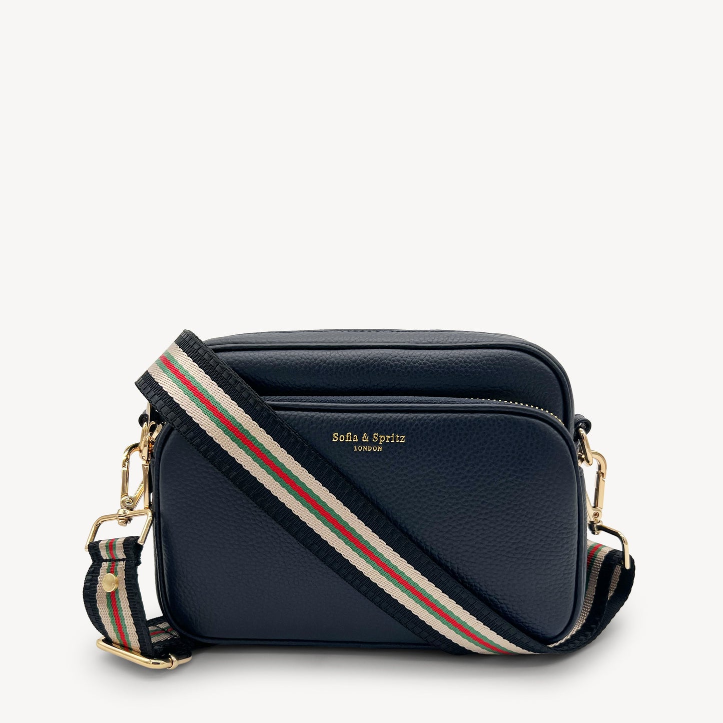 Colección de correas negras y doradas
