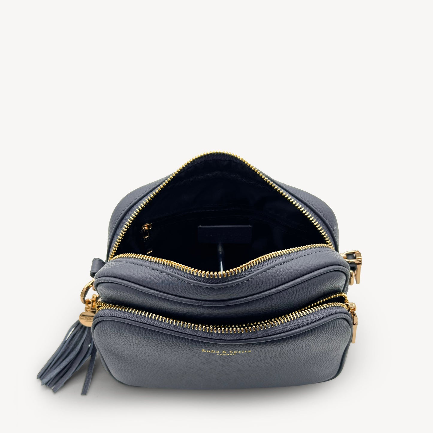Bolso bandolera Alba en azul sombra