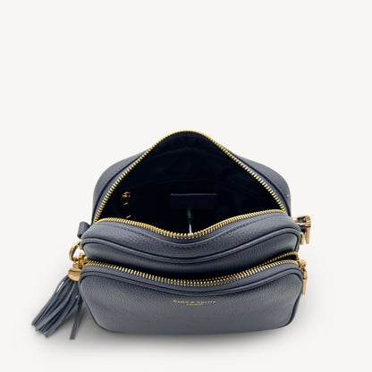 Bolso bandolera Alba en azul sombra