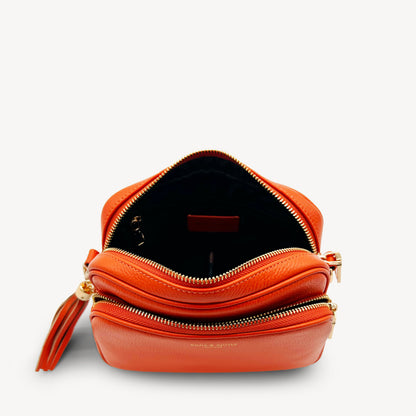 Bolso bandolera Alba en naranja vibrante