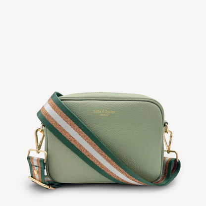 Correa con franja de purpurina verde y dorada - Accesorio brillante para cualquier conjunto