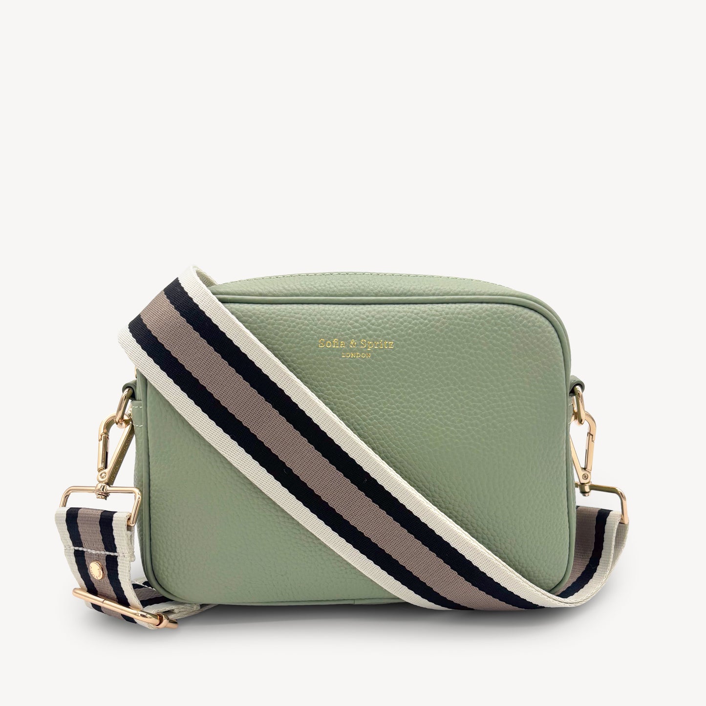Correa a rayas en negro, piedra y beige - Elegante, versátil y duradera