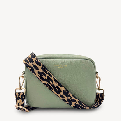 Correa negro y beige con estampado de leopardo - Accesorio elegante con estampado de leopardo