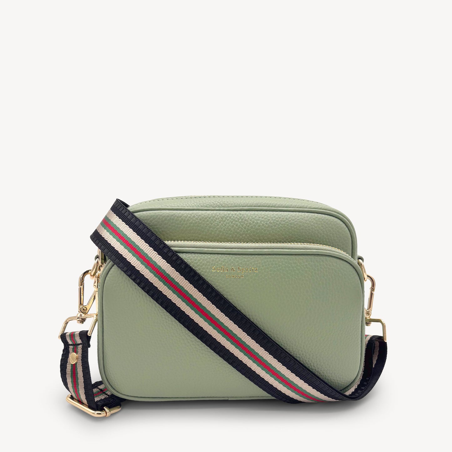 Colección de correas negras y doradas