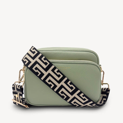 Correa griega en negro y piedra - Estilo elegante y audaz