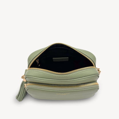 Bolso bandolera Alba en verde salvia