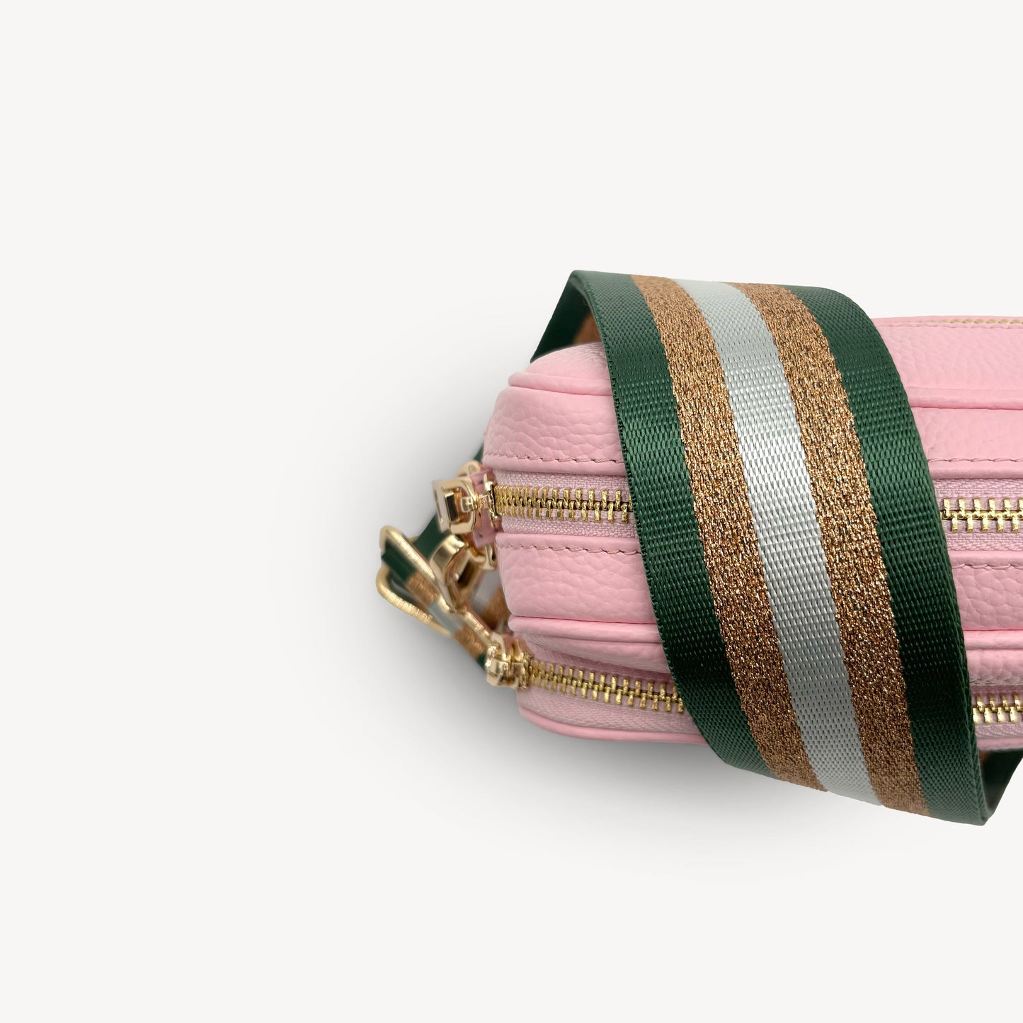 Correa con franja de purpurina verde y dorada - Accesorio brillante para cualquier conjunto